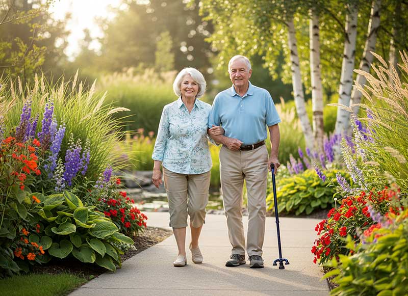 Collection of adjustable walking canes showing different handle styles and base types