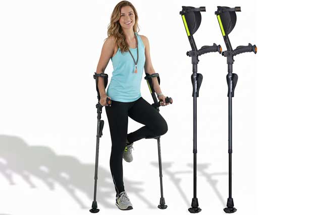 Ergotech Carbon Fiber Forearm Crutches on display