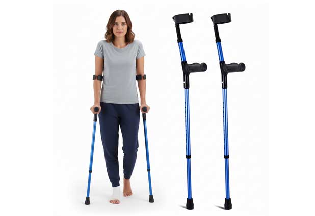 MaxHeight Pro Series Forearm Crutches fully extended