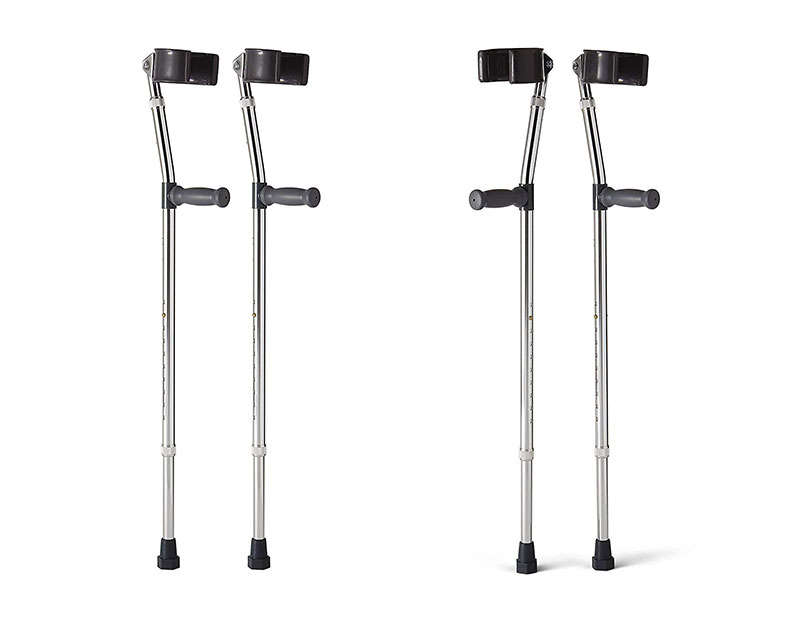 Medline Aluminum Forearm Crutches