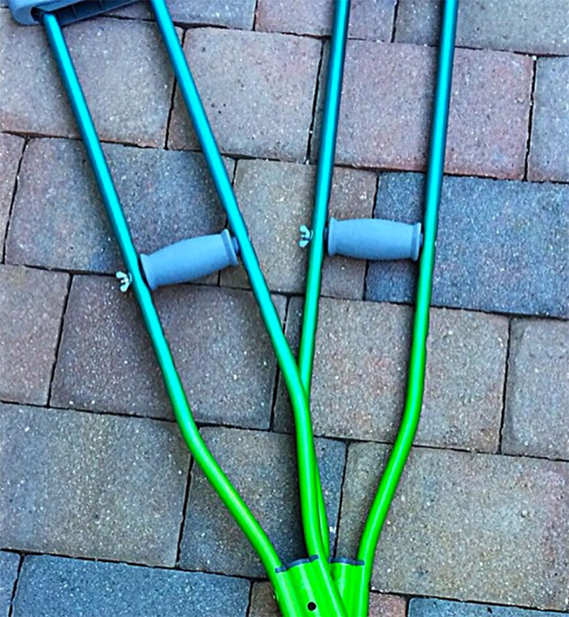colorful crutches